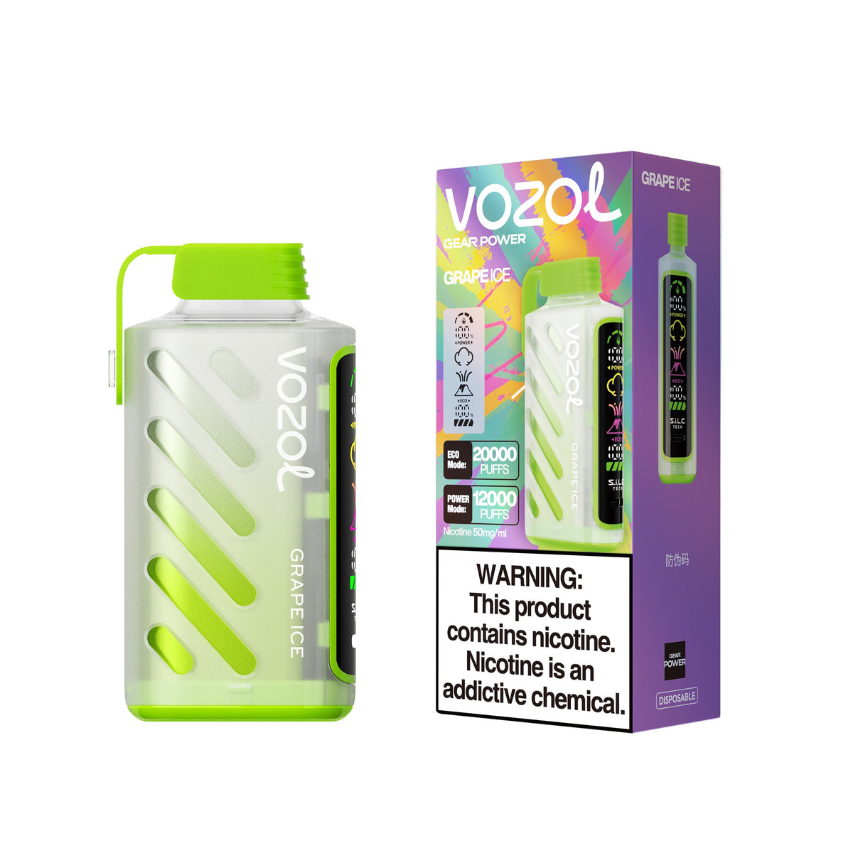 VOZOL Gear Power 20K Puffs Rechargeable Disposable Device - 20000 Puff ...