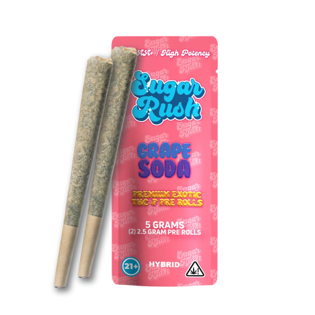 Sugar Rush Premium Exotic THC-P 5g Pre Rolls - 2 Count