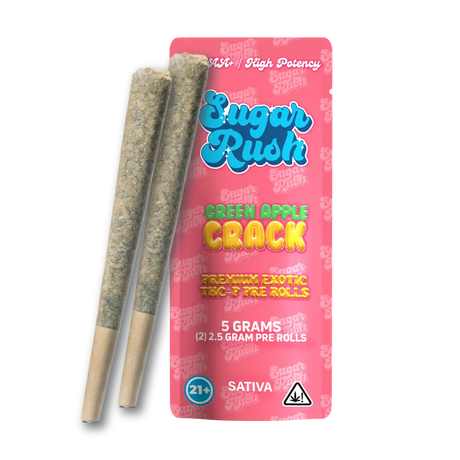 Sugar Rush Premium Exotic THC-P 5g Pre Rolls - 2 Count