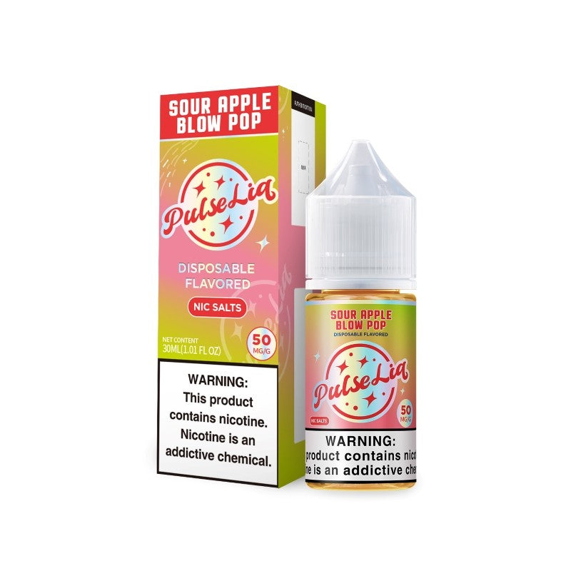 Geek Bar Pulse Liq Sour Apple Blow Pop 30ML – Sour Green Apple Candy Nic Salt