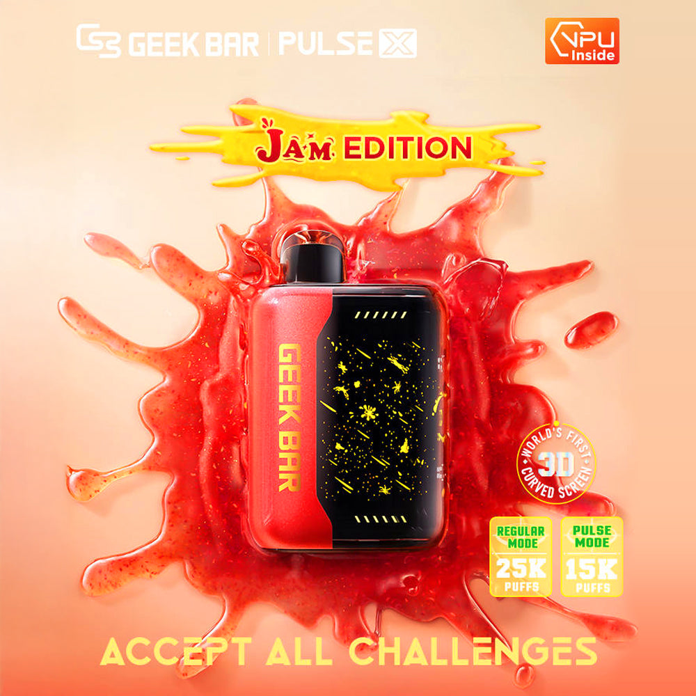 Geek Bar Pulse X Jam Edition – 25,000 puff device with fruity jam flavor options