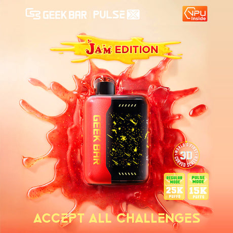 Geek Bar Pulse X Jam Edition – 25,000 puff device with fruity jam flavor options