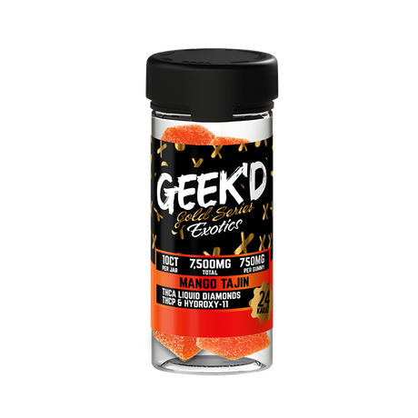 GEEK'D 24K Gold Series Exotics Gummies 7500MG - 10 Count