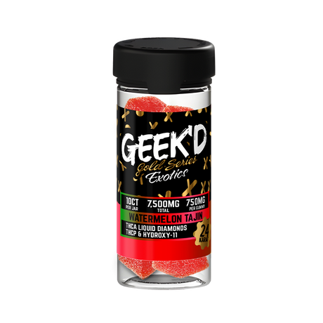 GEEK'D 24K Gold Series Exotics Gummies 7500MG - 10 Count