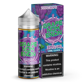 120ML Grapenomenon by NOMENON e-liquid bottle with safety cap.