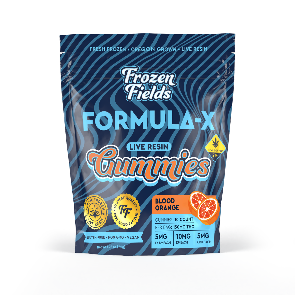 Frozen Fields DELTA 9 Formula-X Live Resin Gummies (150MG) - 10 Count