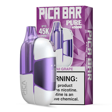 Assembled in USA | PICA BAR “Pure” 45K Puff Disposable Device - 45,000