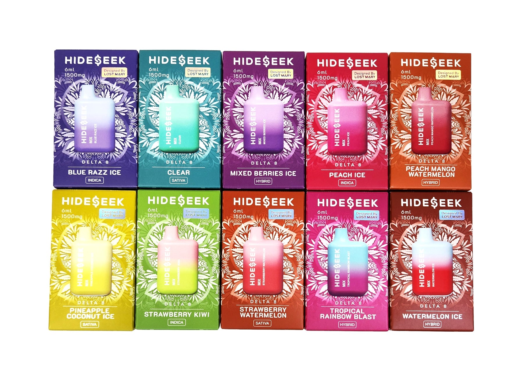 Hideseek Mix Delta 8 Disposable – 1500mg Delta 8, 6mL, USB-C