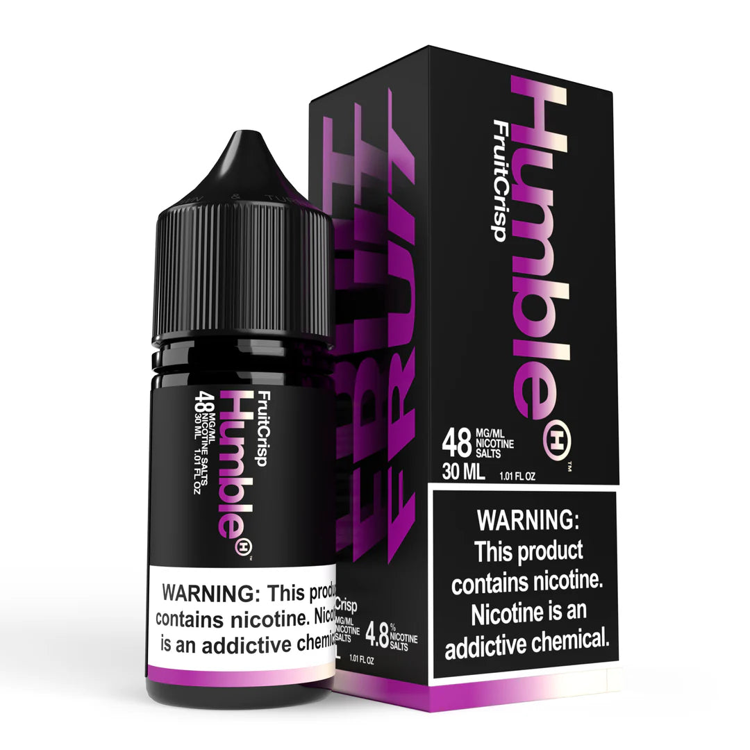 30mL bottle of Humble Juice Co American Dream Fruit Crisp Nicotine Salt with child-resistant cap.
