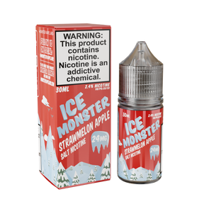 Ice Monster Salt – Strawmelon Apple – 30mL nicotine salt e-liquid featuring sweet strawberries, juicy watermelon, crisp apples, and a refreshing menthol exhale.