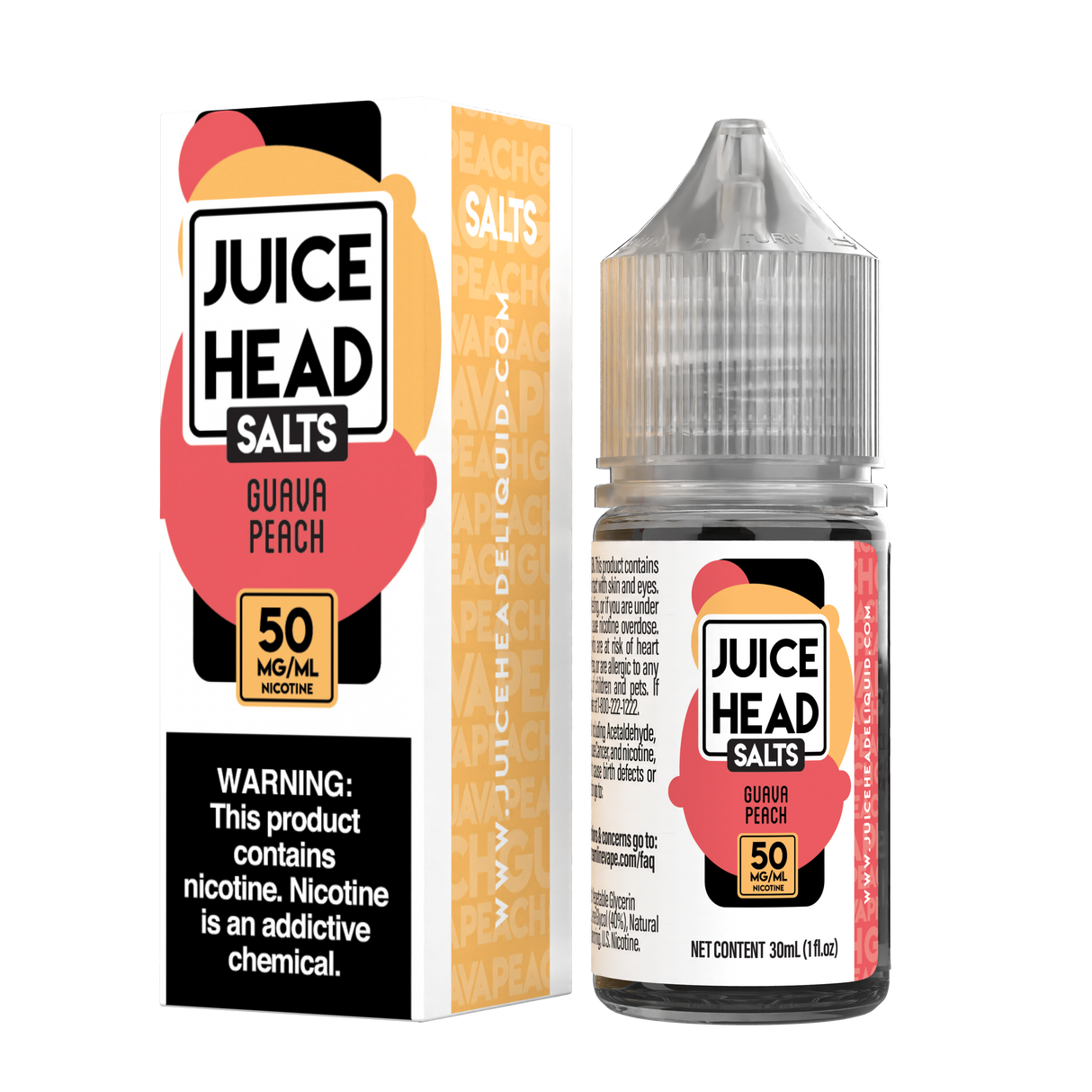 Juice Head Salts - Guava Peach - 30ML E-Liquid