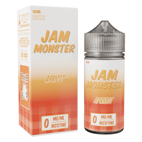 Jam Monster - Apricot E-Liquid – Premium 100mL bottle with sweet apricot jam, butter, and toast flavor.