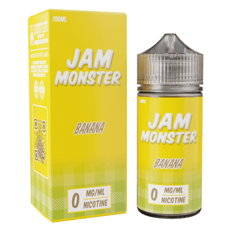 Jam Monster - Banana E-Liquid – Premium 100mL e-liquid with banana jam, butter, and toast flavor.