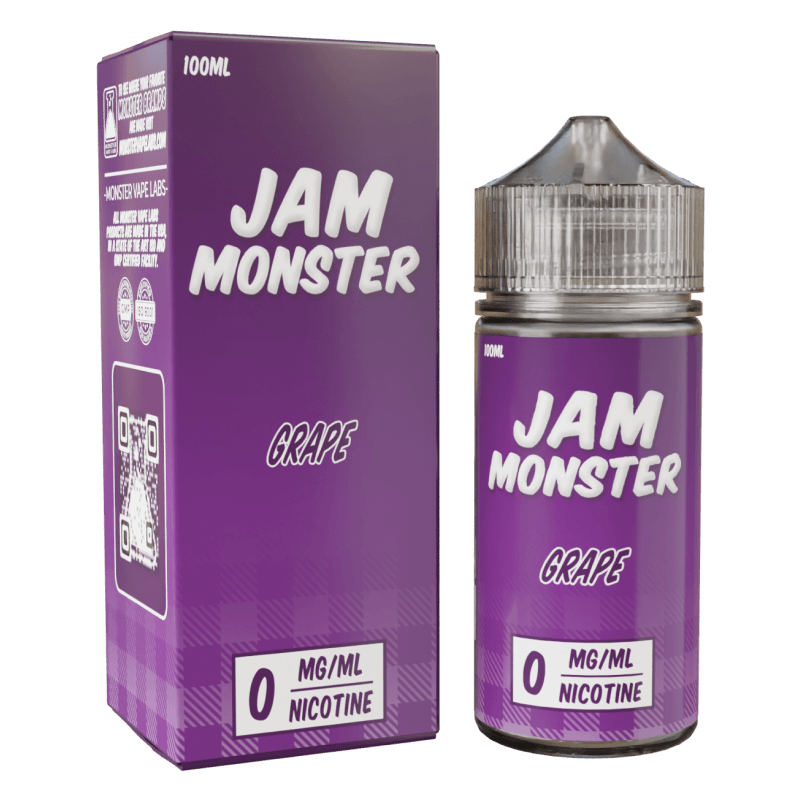 Jam Monster - Grape – 100mL e-liquid featuring grape jam, butter, and toast for bold, smooth clouds.