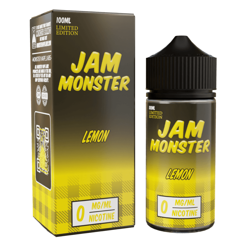 Jam Monster - Lemon – 100mL e-liquid featuring zesty lemon jam, butter, and toast for bold, smooth clouds.