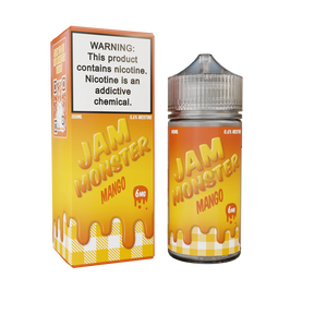 Jam Monster - Mango – 100mL e-liquid with mango jam, butter, and toast flavor for bold clouds.

