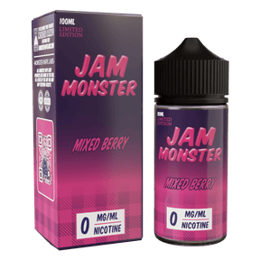 Jam Monster - Mixed Berry – 100mL e-liquid featuring sweet mixed berry jam, butter, and toast for smooth, bold clouds.