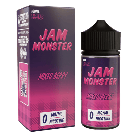 Jam Monster - Mixed Berry – 100mL e-liquid featuring sweet mixed berry jam, butter, and toast for smooth, bold clouds.