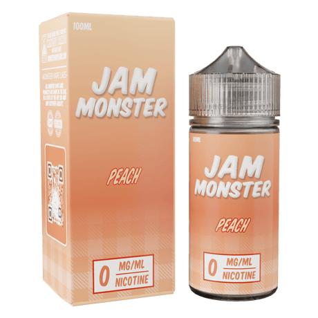 Jam Monster - Peach – 100mL e-liquid featuring peach jam, butter, and toast flavor for smooth, bold clouds.