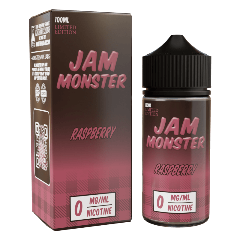 Jam Monster - Raspberry – 100mL e-liquid with raspberry jam, butter, and toast flavor for smooth, bold clouds.