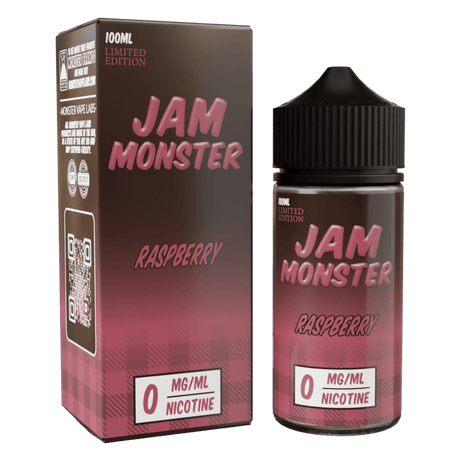 Jam Monster - Raspberry – 100mL e-liquid with raspberry jam, butter, and toast flavor for smooth, bold clouds.