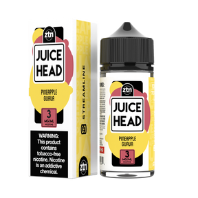 Juice Head Pineapple Guava e-liquid bottle and packaging on a white background