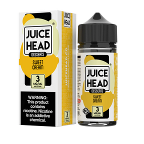 Juice Head Desserts Sweet Cream 100mL
E-Liquid - Velvety Vanilla and Creamy
Dessert Flavor