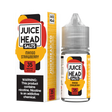 Juice Head Salt Mango Strawberry E-Liquid featuring ripe mango and juicy strawberry in a 30mL unicorn bottle.