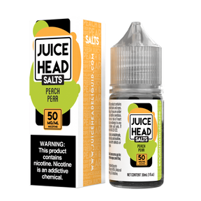 Juice Head Salts Peach Pear 30mL E-Liquid – Ripe Peach and Pear Blend