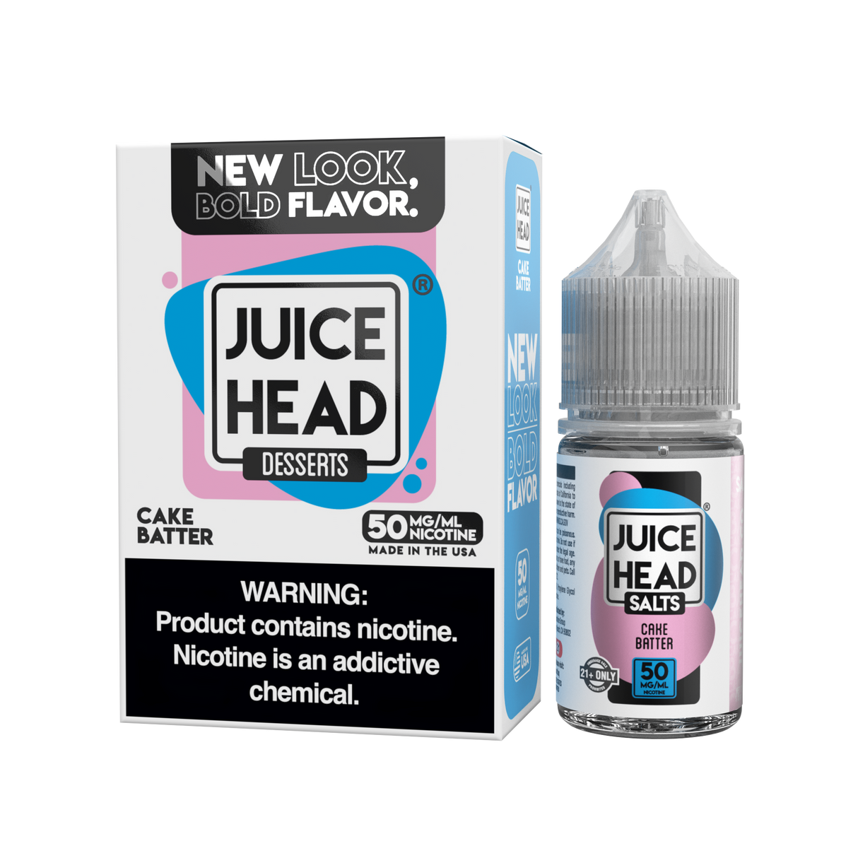 Juice Head Salts Cake Batter 30 ML – Sugary Cake & Whipped Cream Nic Salt Vape