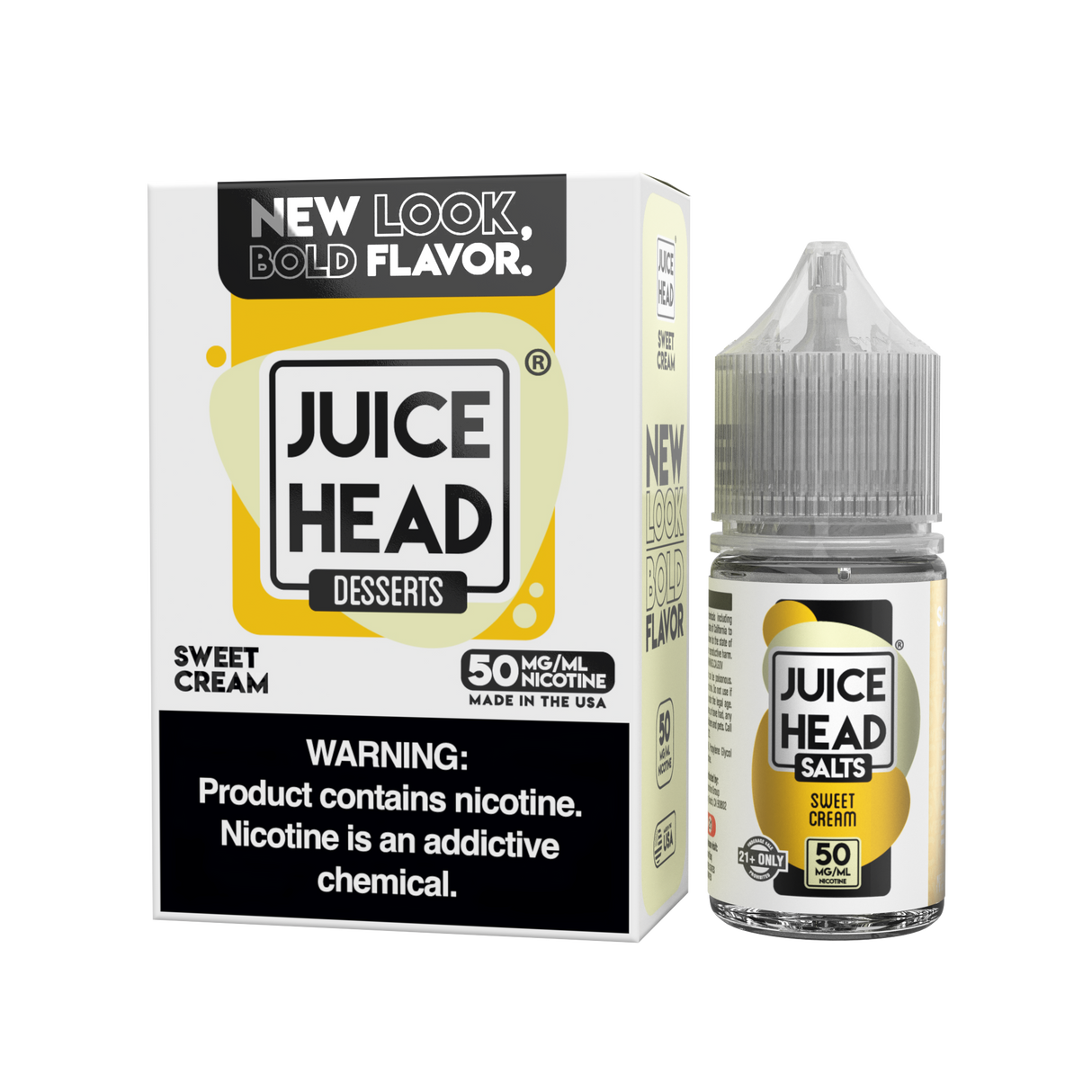 Juice Head Salts Sweet Cream 30 mL – Vanilla Wafer & Whipped Cream Nic Salt E‑Liquid