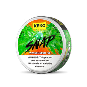 KEKO SNAP Watermelon Ice Nicotine Pouches – 15 Count with Crushable Flavor Capsule