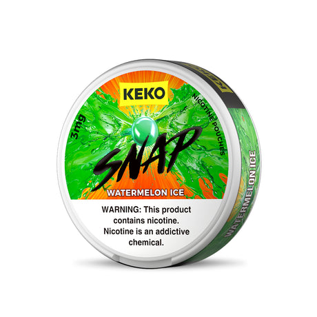 KEKO SNAP Watermelon Ice Nicotine Pouches – 15 Count with Crushable Flavor Capsule