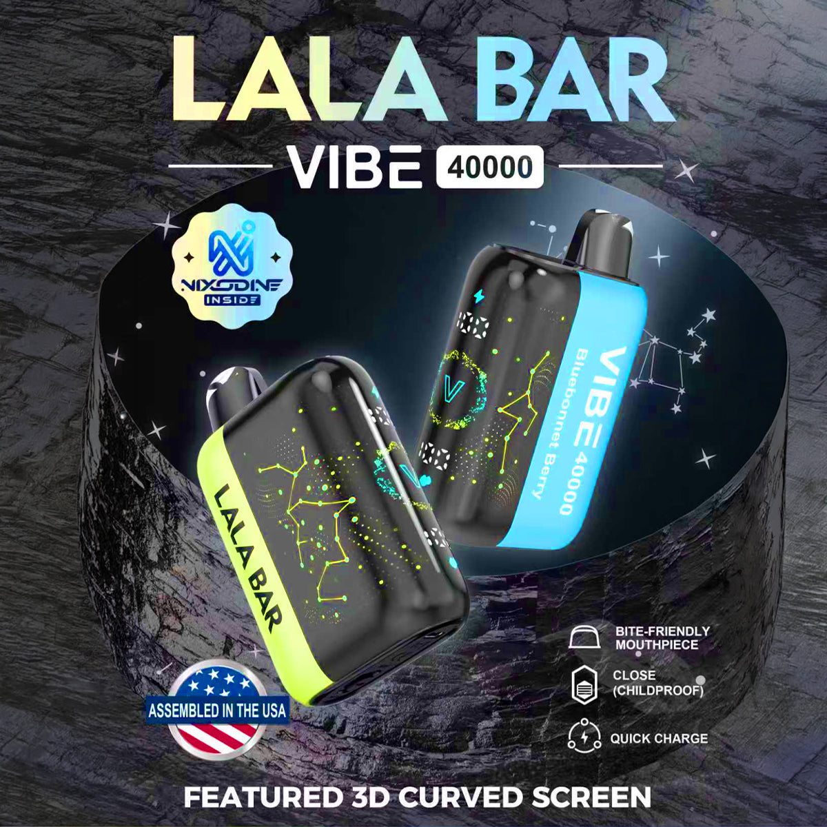 LALA BAR Vibe 40K Disposable Device | 40,000 Puff Nixodine Device VapoRider LALA BAR Vibe 40K Disposable Device | 40,000 Puff Nixodine Device VapoRider