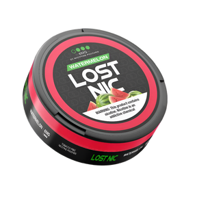 LOST NIC Nicotine Pouches - Watermelon flavor, 20-count pack for smoke-free satisfaction.