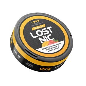 LOST NIC Mango Nicotine Pouches 20-count with bold tropical mango flavor for a clean, convenient nicotine experience.