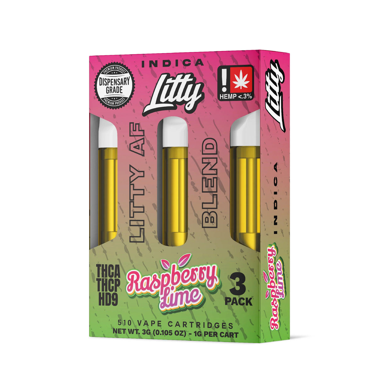 Litty 'Litty AF Blend' THCA THCP HD9 3g Cartridge - 3 Count