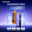 Lost Mary MO20000 Pro Disposable with 20,000 puffs, HD screen, and customizable features.