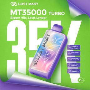 Lost Mary MT35K MT35000 Turbo Disposable – Blend-in Display, Smooth Mode, and 35,000 Puffs.