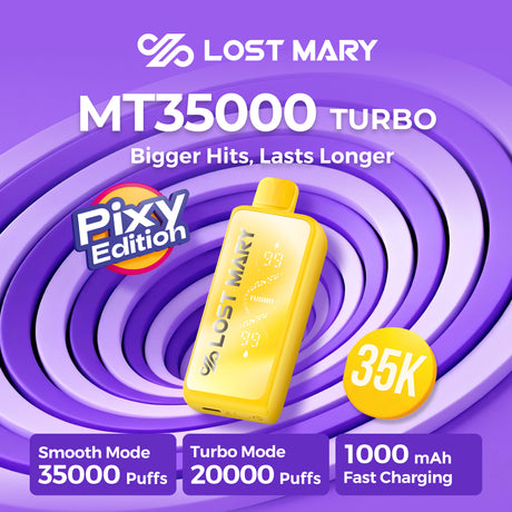 Lost Mary MT35K Pixy Edition 35,000 Puff Disposable Device with Lemonade-Infused Candy Flavors