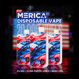 MERICA BAR 20K Disposable Device with digital display, mesh coil, and 12mL Liquid Plug eJuice