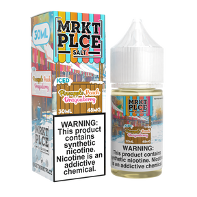 MRKTPLCE ICED Pineapple Peach Dragonberry Nic Salt 30mL bottle featuring icy pineapple, peach, and dragonfruit flavors.