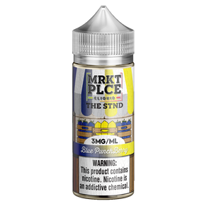 MRKTPLCE THE STND Blue Punch Berry 100mL bottle with sour blue raspberry lemonade and lime flavor.