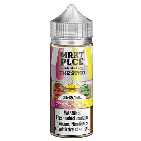 MRKTPLCE THE STND Pink Punch Berry 100mL bottle featuring strawberry, watermelon, lemonade, and lime flavor.