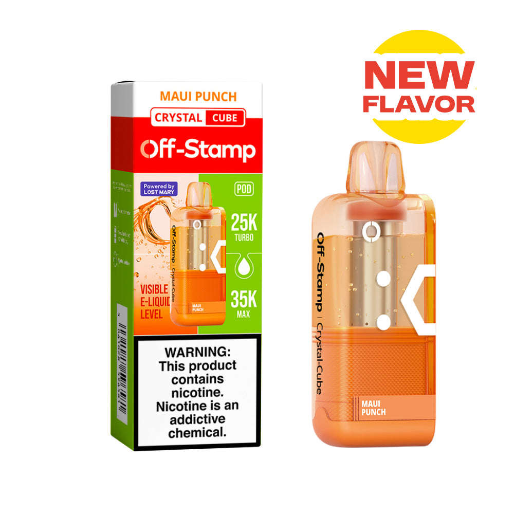 ⭐️TEXAS COMPLIANT ⭐️ | Off-Stamp X-CUBE "Crystal Cube" 35K Disposable POD – 35,000 Puffs