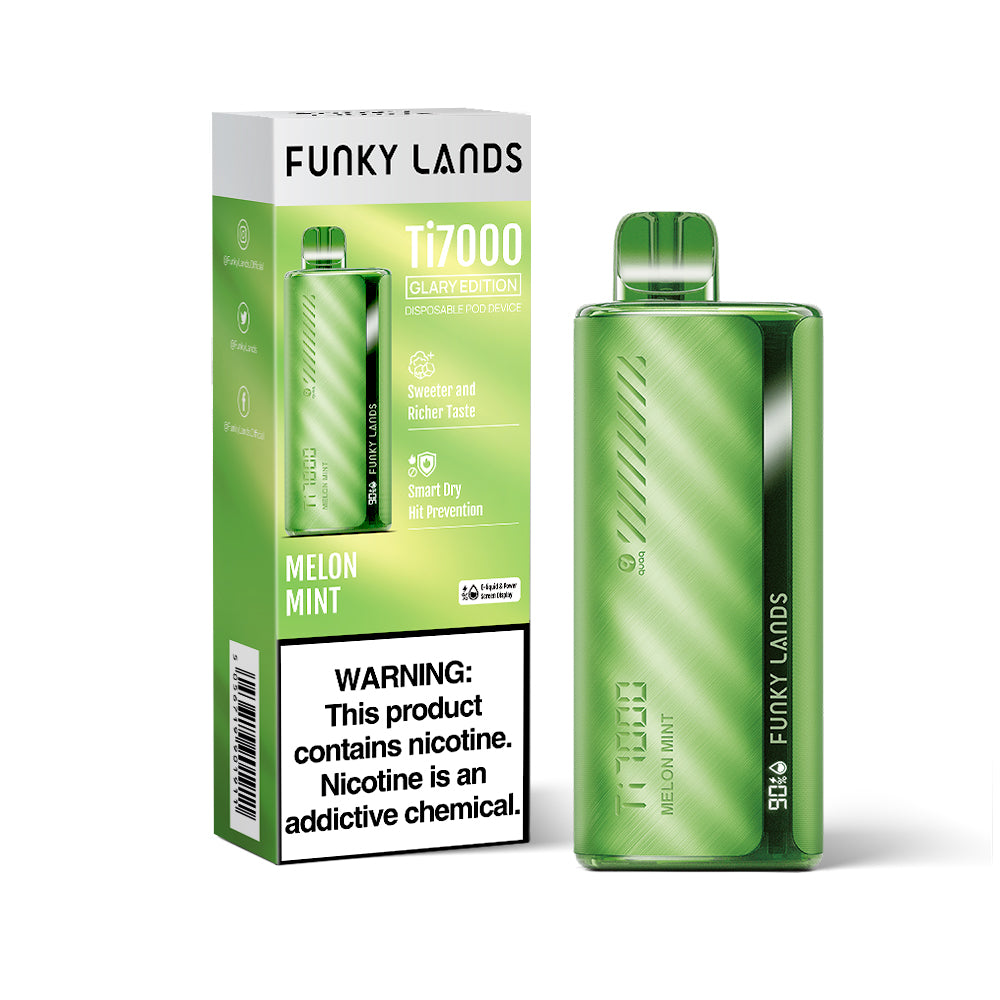 FUNKY LANDS Ti7000 Glary Edition Rechargeable Disposable – 7000 Puffs