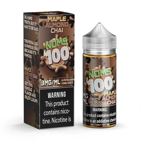 NOMS 100 Maple Almond Chai 100ML Bottle – Sweet Maple, Nutty Almond, and Spiced Chai E-Liquid