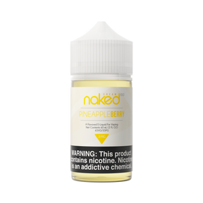 Naked 100 Cream Pineapple Berry E-Liquid - Pineapple, strawberry, and cream blend in a 60mL bottle.