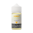Naked 100 Mango E-Liquid - Tropical blend of mango, peach, and cream in a 60mL bottle.