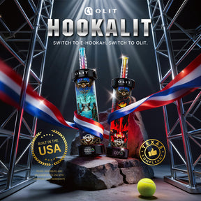 OLIT HookaLit 40K Disposable E-Hookah Device with Display Screen and Adjustable Airflow